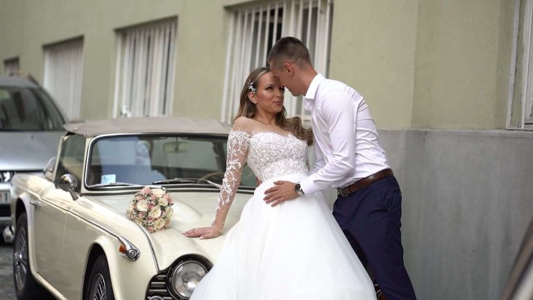 Snimanje venčanja – mladenci pored oldtajmera, best moments Jelena i Nikola