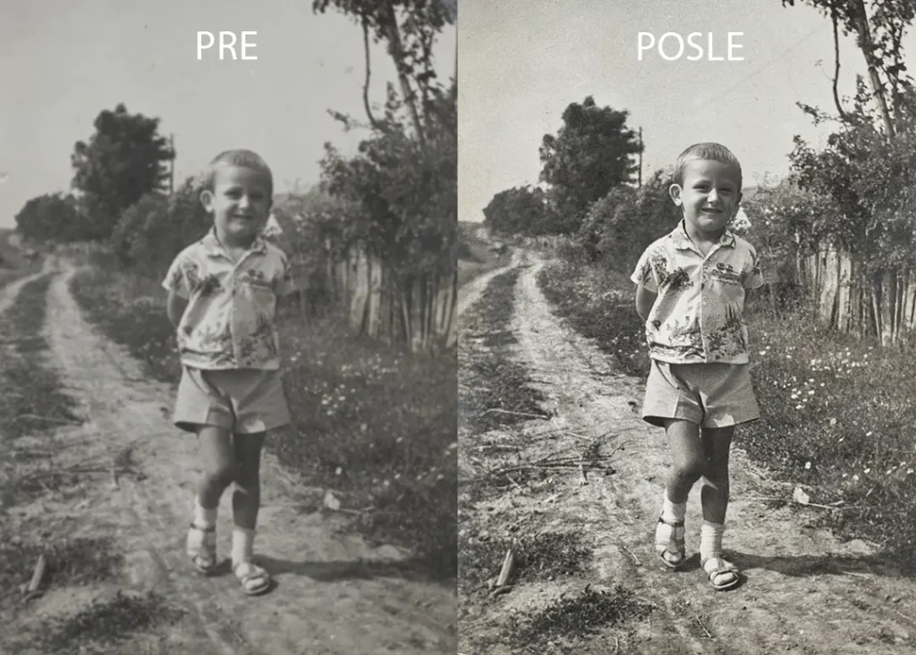 Digitalizacija i obrada fotografija, primer pre i posle