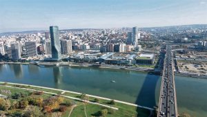 Belgrade Waterfront from a drone